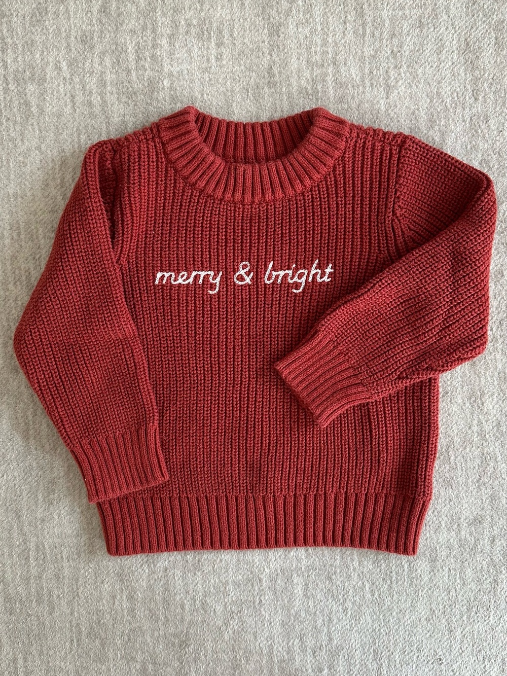 Cloud Island “Merry & Bright” Holiday Sweater – Size 12m